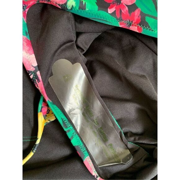 Old Navy Tie-Back One-Piece Swimsuit Tropical Floral Size XL - Picture 11 of 12